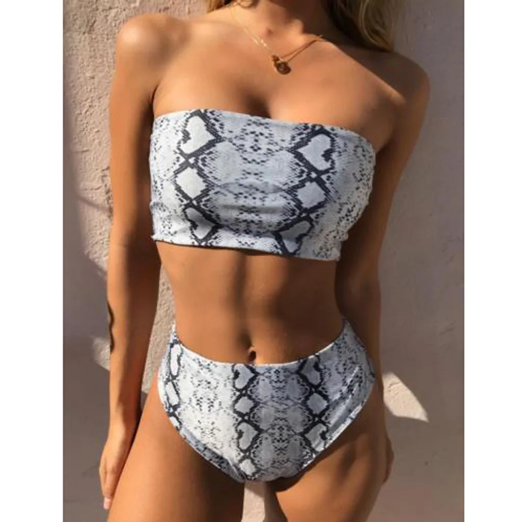 Женский купальник сексуальное бикини в полоску с бюстгальтером | Женская одежда