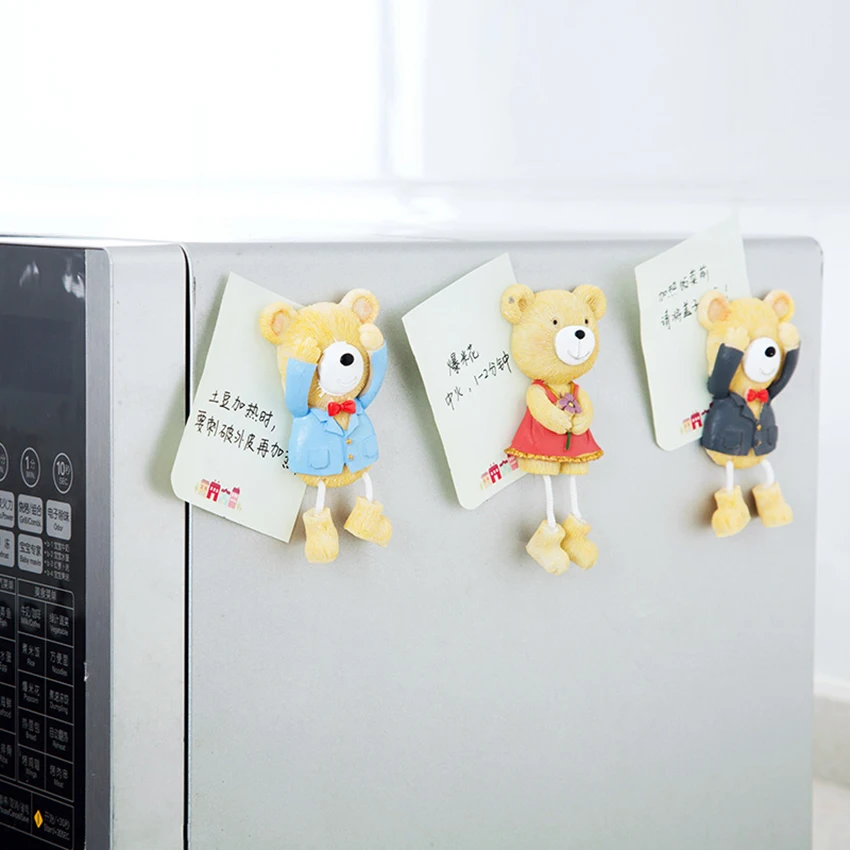 Творческий 3D мультфильм магниты на холодильник с изображением животных милые