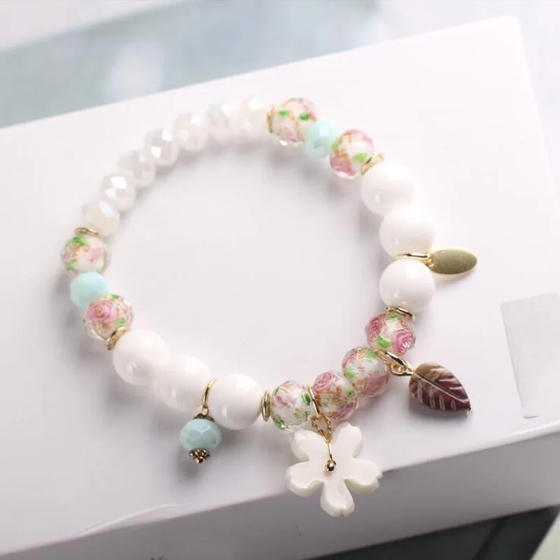 Искусственные стеклянные браслеты WEIYU с кристаллами украшенные бисером оптовая