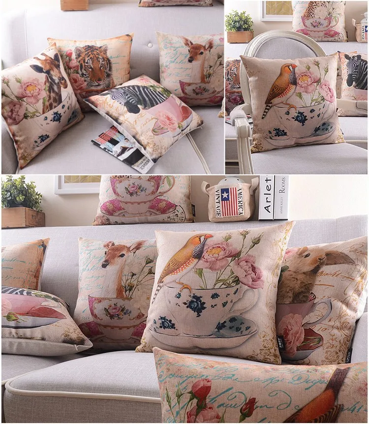 Неоклассическая Творческий Животные белье Подушки для офиса Авто дома украшают диванные подушки