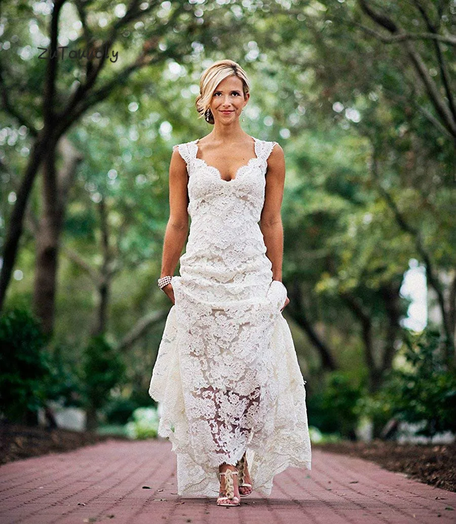 Австралийское свадебное платье Бохо с открытой спиной кружевное летнее богемное