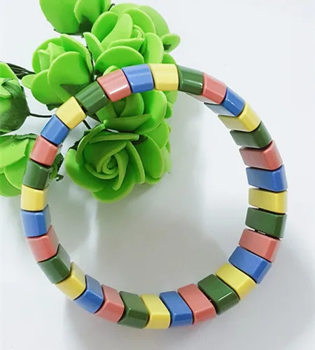 Разноцветный модный браслет-цепочка для здоровья браслет с бусинами турмалином