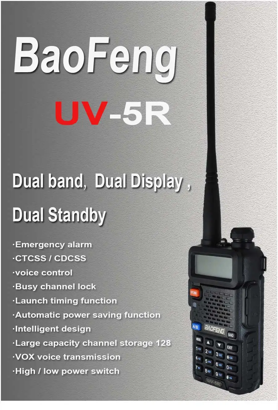 Портативное радио Baofeng UV-5R двухстороннее радио портативная рация Двухдиапазонная uv 5r с двойной широкополосной SMA-F женская мягкая антенна 771