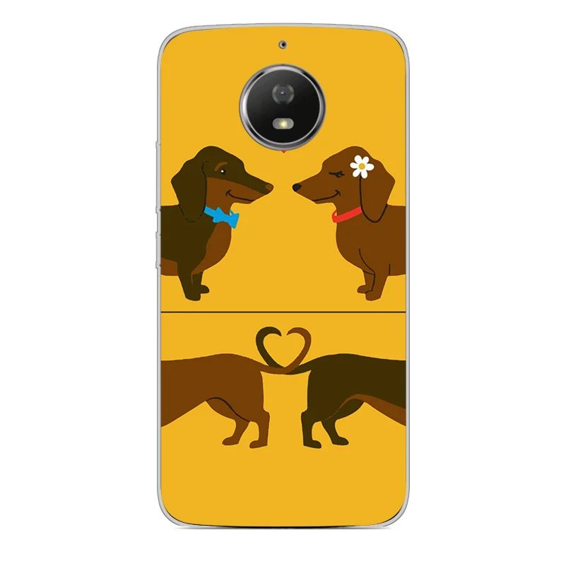 Ciciber чехол для телефона Motorola Moto G6 G5 G4 G5S M мягкий TPU E5 E4 Z2 Z3 C Play Plus Go X4 One Power Back Dachshund Dog |