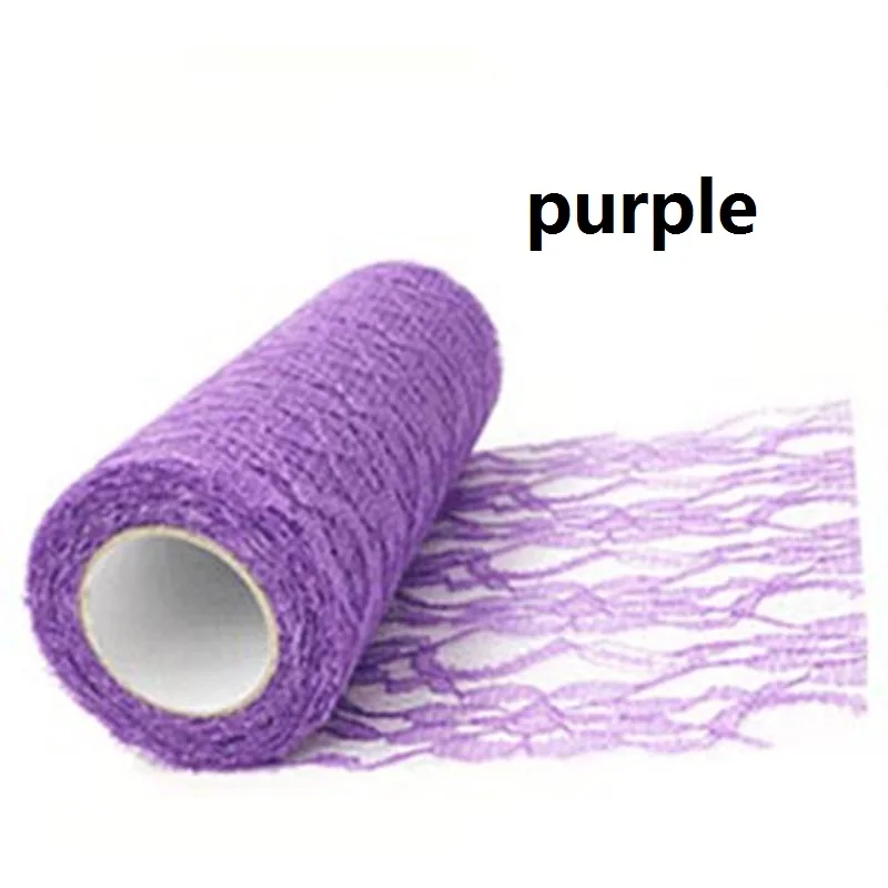 purple 15 см* 10 ярдов кружева тюль рулон катушки ткань ленты катушки юбка пачка Ткань DIY ремесло вечерние свадебные украшения стола - Цвет: purple