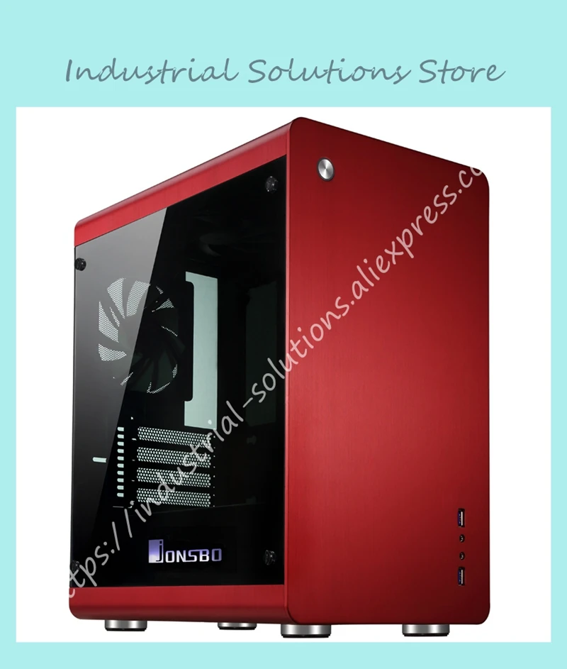 MATX компьютерный корпус двусторонний через поддержку задней линии Jonsbo RM3 ITX алюминиевый корпус
