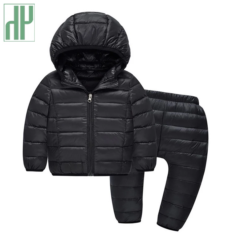 HH kids/Зимние костюмы с капюшоном Одежда для девочек пуховик + брюки