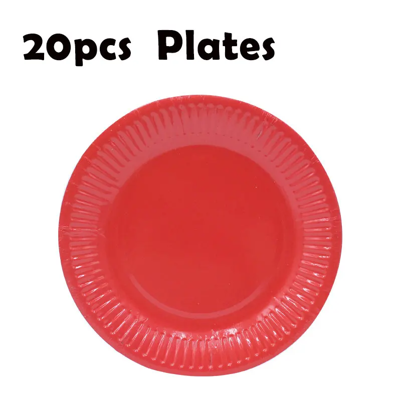 65 шт Свадебные украшения для дня рождения красный одноразовая посуда чашки