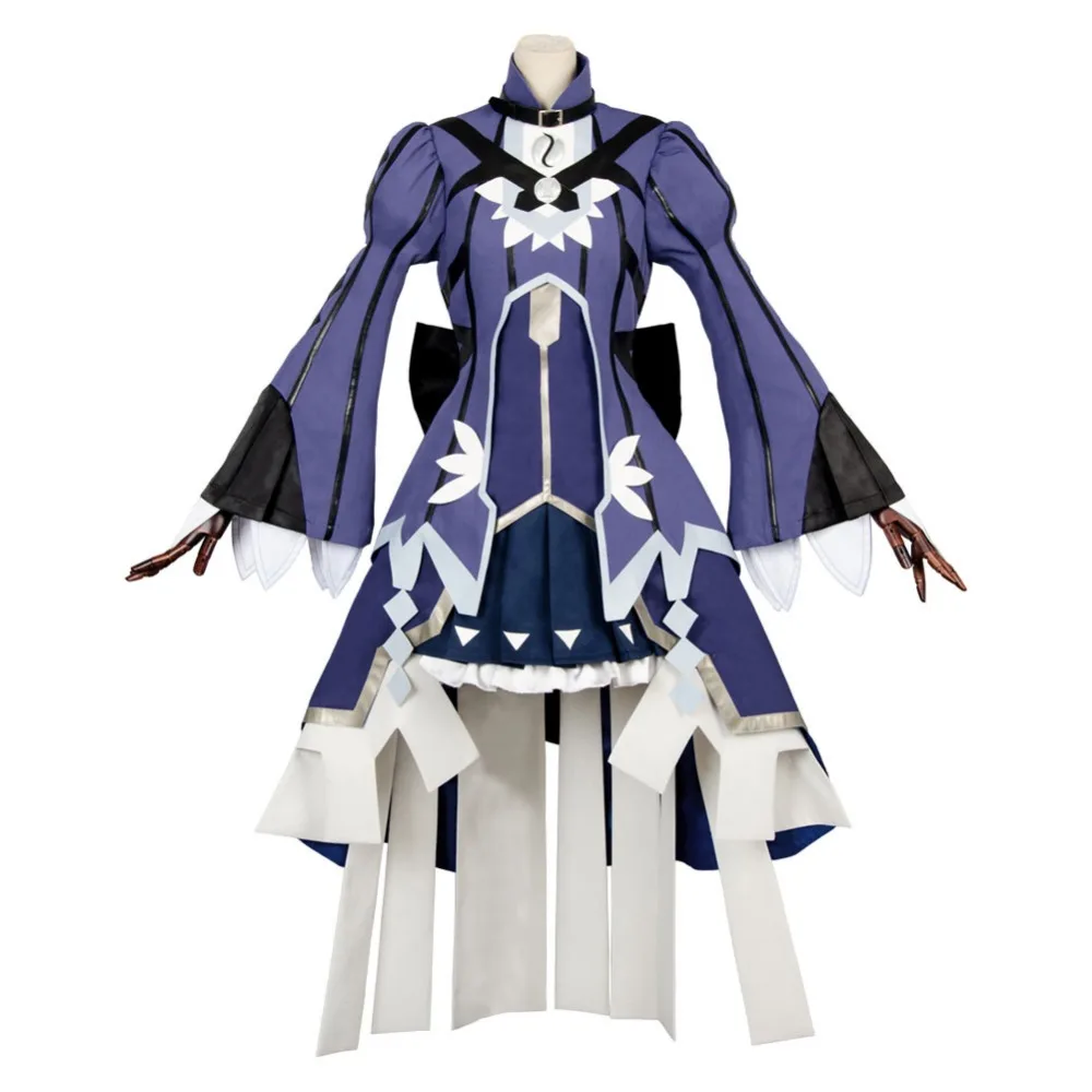 Clockwork Planet Косплей рюзу косплей костюм фиолетовый и белый полный комплект платье с