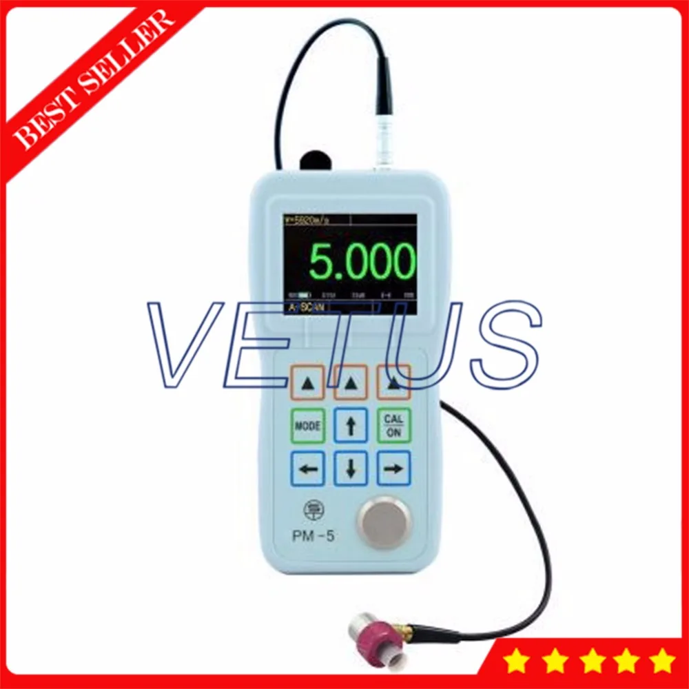 

PM-5 0.001mm Resolution A/B-Scan Through Coating Ultrasonic Thickness Gauge Meter Tester with Unique Multiple-Wave Verify Mode