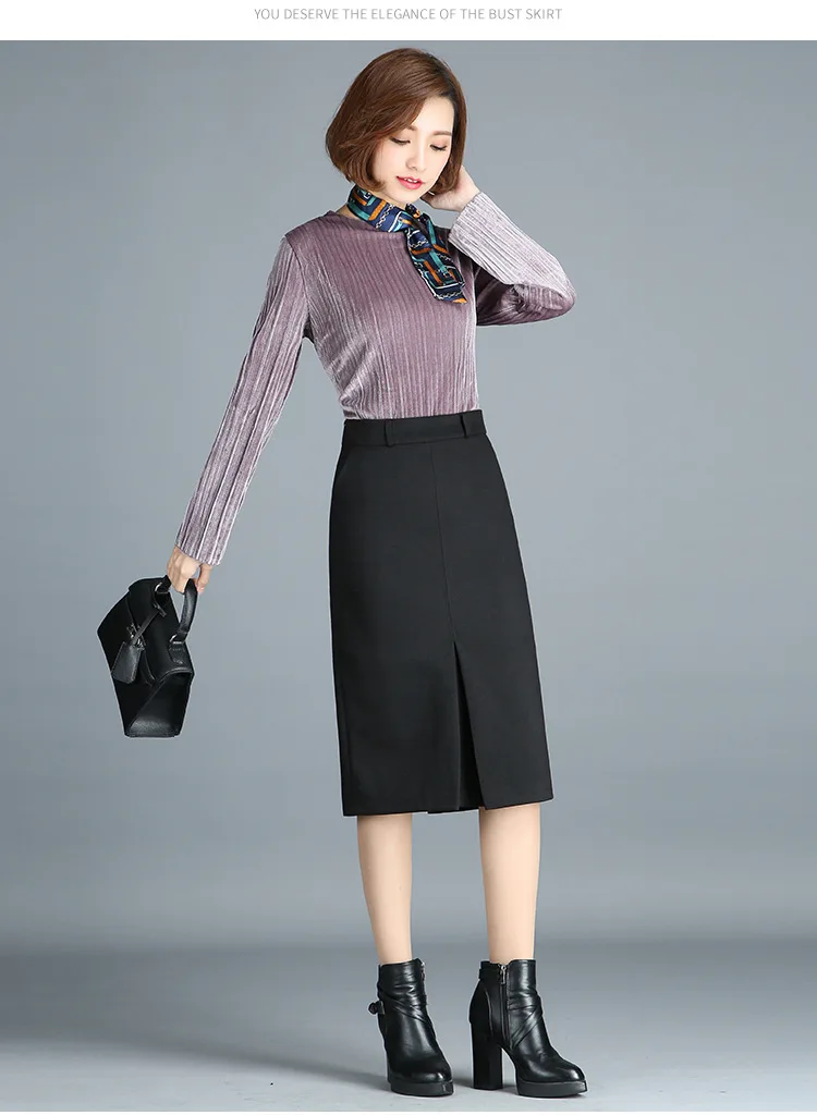5XL Plus Size A-Line Woolen Long Skirts For Women Fall Winter Thick Warm Camel Skirt Female Elegant Black High Waist Saia Lady