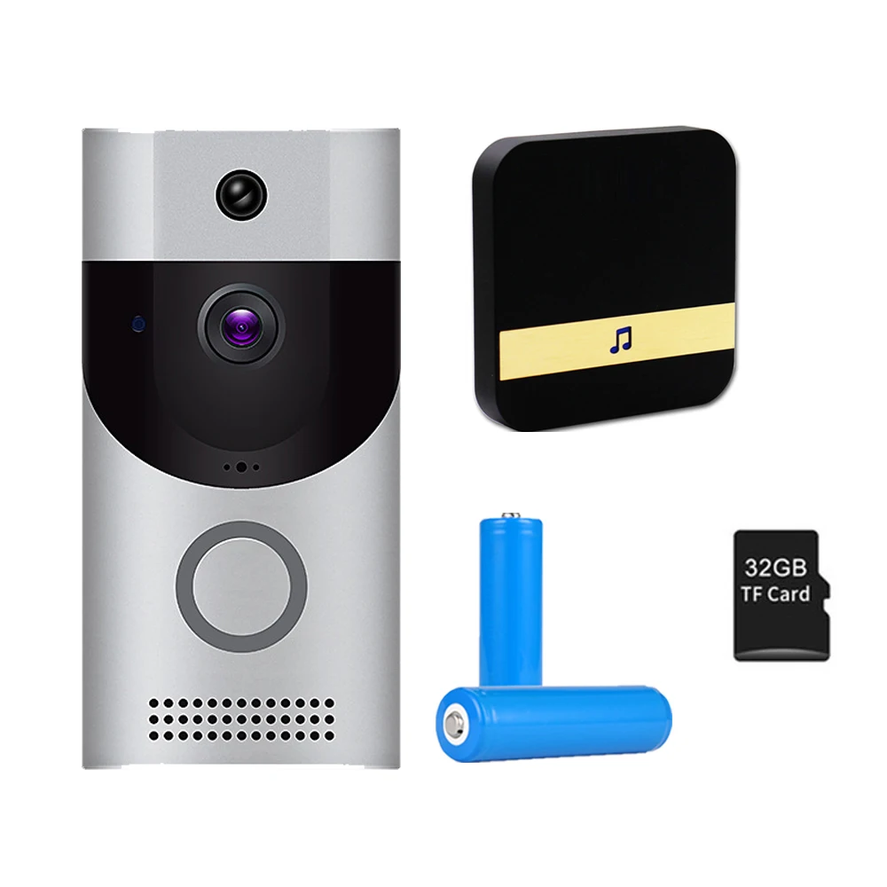 B30-S-1433-BB-32GB Wifi видео дверной звонок, камера, система внутренней связи, беспроводной домашний ip дверной звонок, дверной звонок, звонок, пир, 2 способа аудио, iOS, Android, на батарейках - Цвет: B30-S-1433-BB-32GB