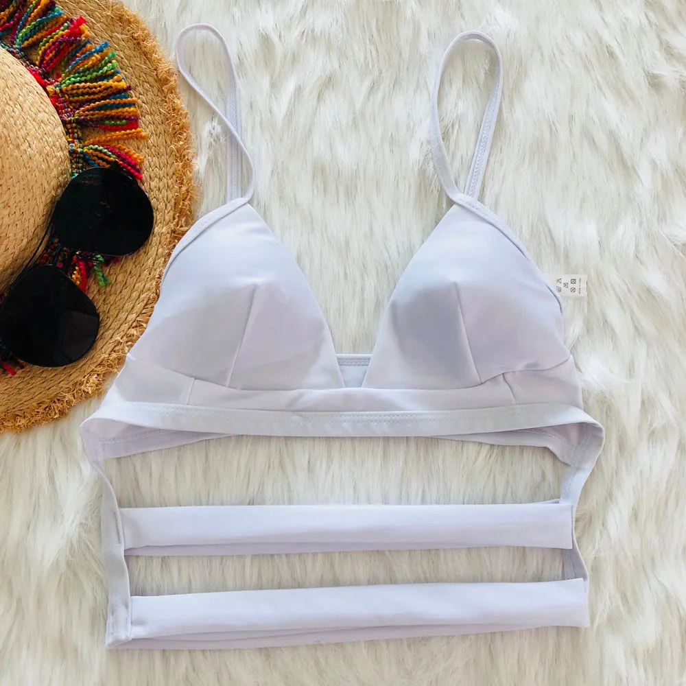 Женское бикини с мягкой подкладкой сексуальный пляжный купальный костюм лямкой