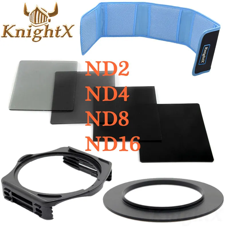 KnightX 49 52 мм 58 мм 67 мм 72 мм 77 мм Градуированный цветной ND синий объектив камеры фильтр комплект серии камеры для Nikon Canon Cokin P gnd - Цвет: 7in1 A
