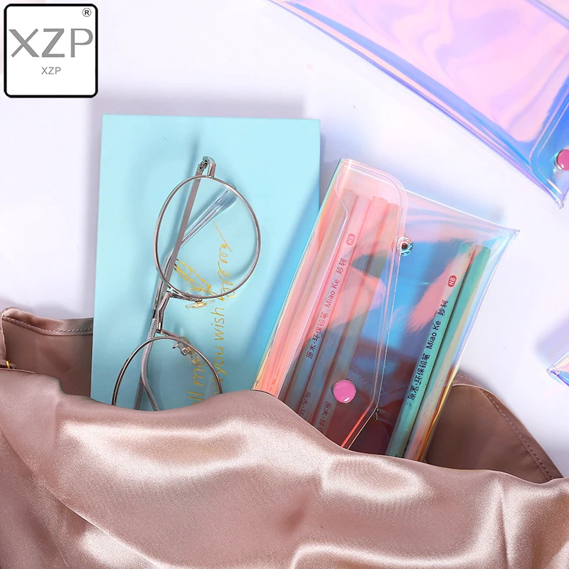 XZP, прозрачный Кошелек для монет, Женский кошелек, лазер, ПВХ, карта, карандаш, косметичка, клатч, сумка, чехол, Женский мини кошелек на молнии, сумочка