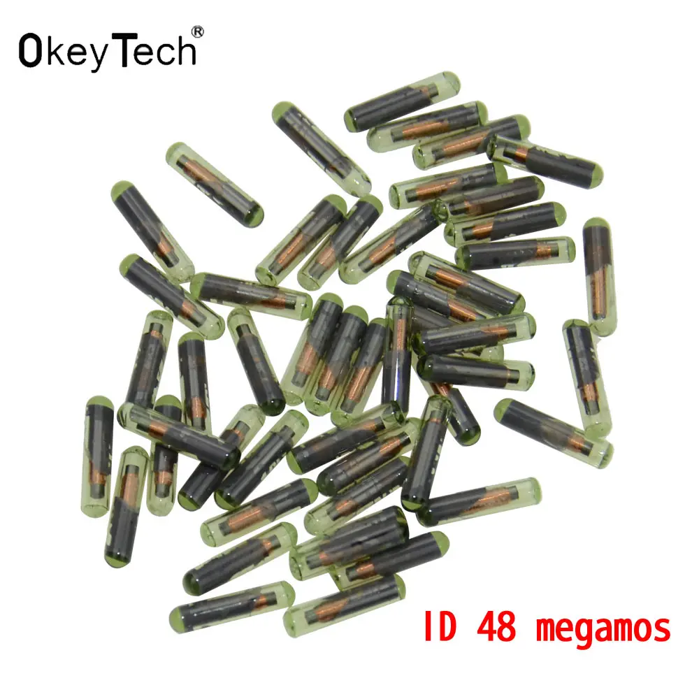 OkeyTech 10 шт. Профессиональный ID48 Стекло транспондер чип ключ для автомобиля