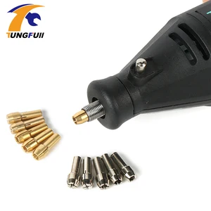 Tungfull мини-дрель, латунный патрон, Аксессуары Dremel, Электрические шлифовальные аксессуары 0,5-3,2 мм, мини-электрические дрели, патрон