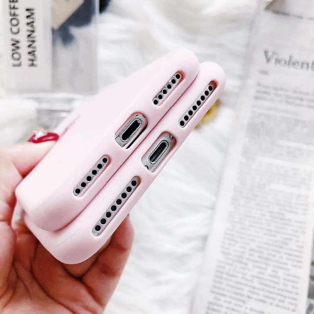 Простой рельефный мягкий чехол из ТПУ для Apple iPhone XS Max XR X 6S 7 8 Plus |