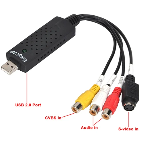 EasyCAP USB адаптер для видеосъемки ТВ DVD VHS Captura de v deo карта Аудио AV компьютера/CCTV