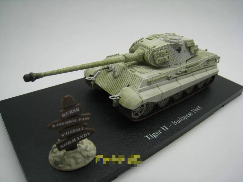 ATLAS 1/72 масштаб военная модель игрушки Tiger II Budapest 1945 литой металлический Танк модель игрушки для подарка, коллекции, украшения