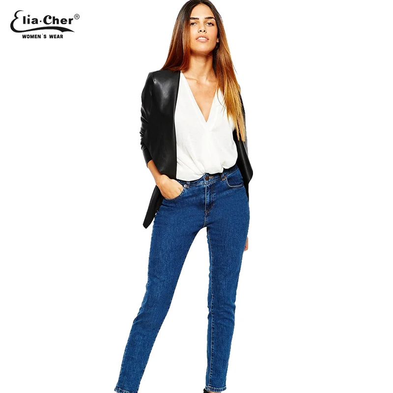Женская Куртка из Замжи Искуственной Кожи Демисезонная Одежда Eliacher марка