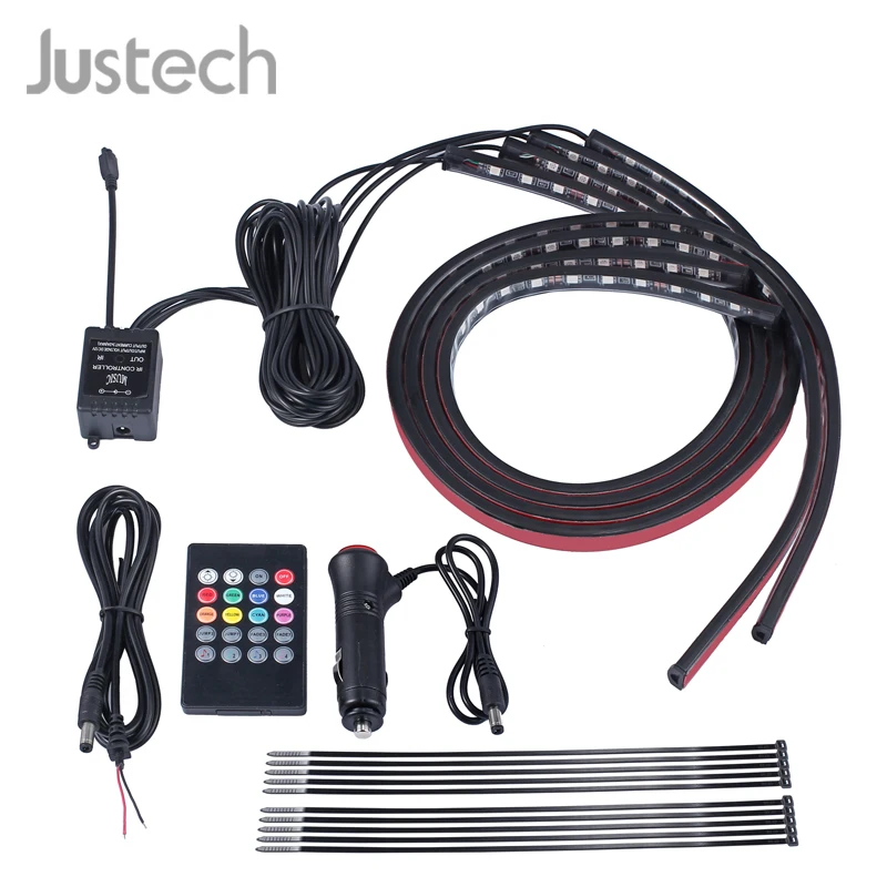 4x RGB 5050 Светодиодный 8 цветов под автомобильную трубу светящийся неоновый