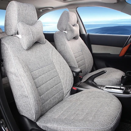 grey 2 Чехол для сидений автомобиля из льняной ткани для Toyota Sienna, чехол для сидения автомобиля, аксессуары для интерьера, милые чехлы для сидений, протектор - Название цвета: grey 2