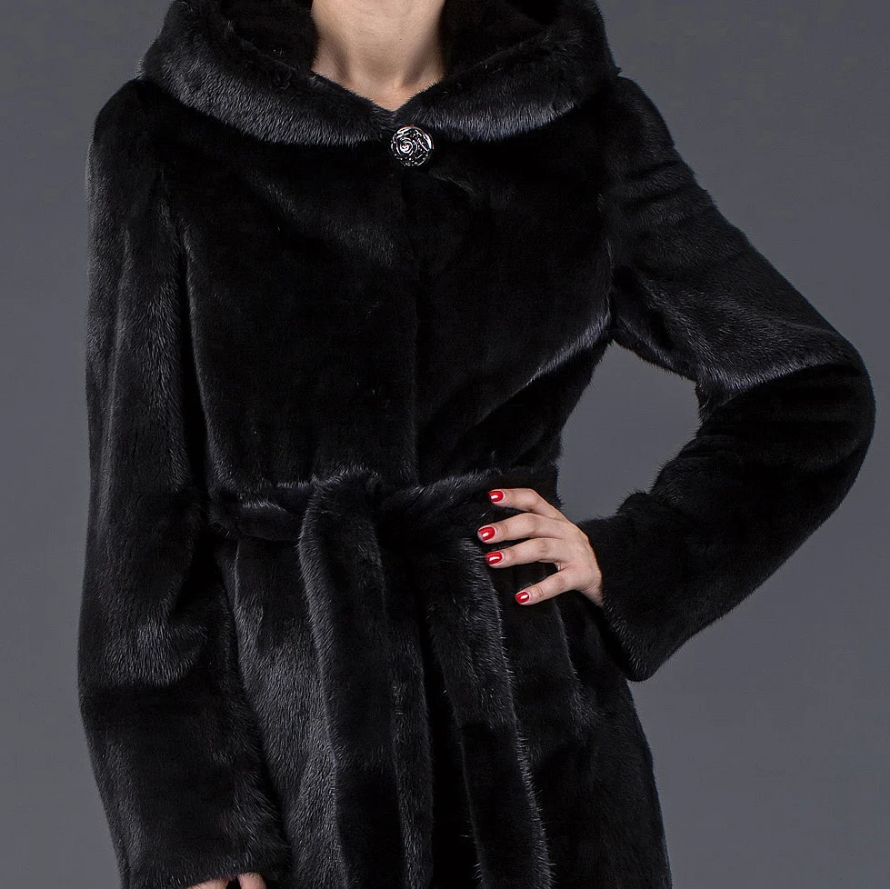 Продажа 2016 PHILLANO Шубы Из Натурального Меха Норки Скандинавия Дания Мех Зимнее