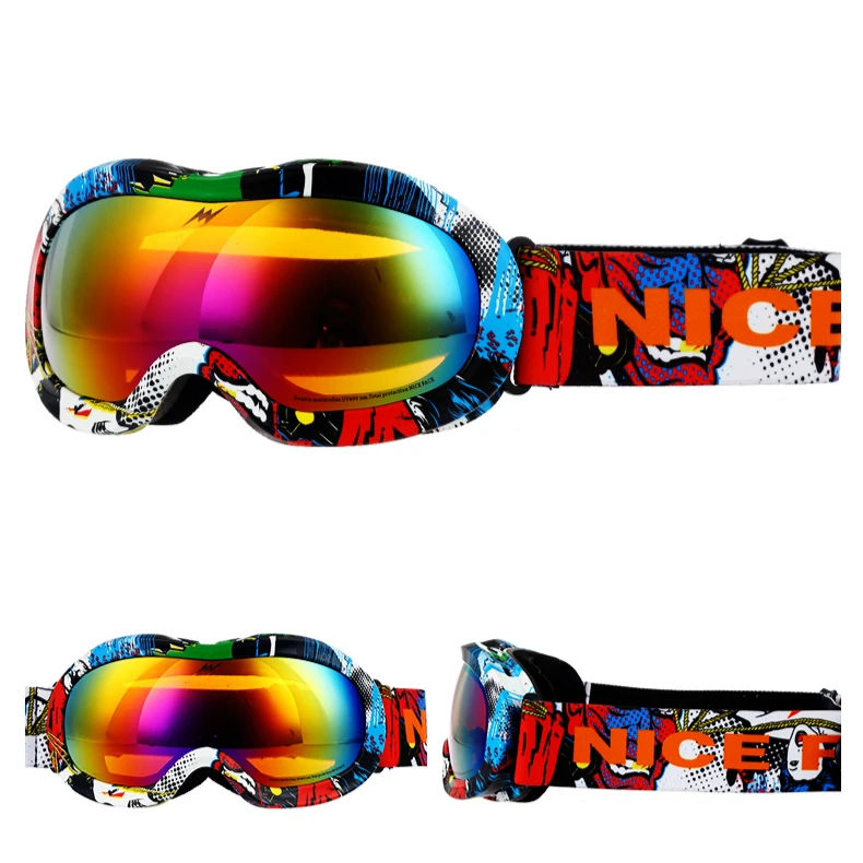 Брендовые лыжные очки для мальчиков и девочек детские катания на сноуборде с