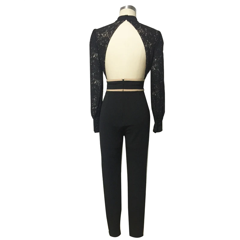 style 18850 V-neck sexy backless jumpsuit | Женская одежда
