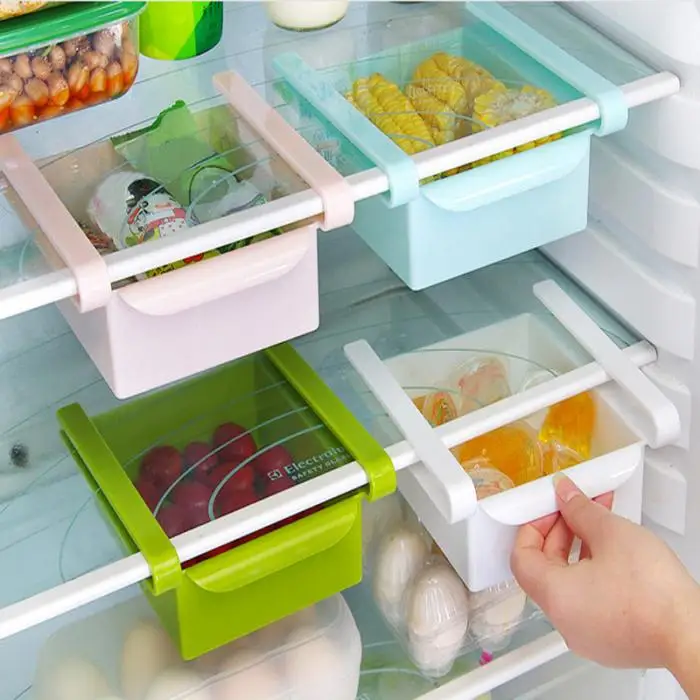 Refrigerator Storage Rack Eco-Friendly Freezer Shelf Holder Drawer Organiser FAS