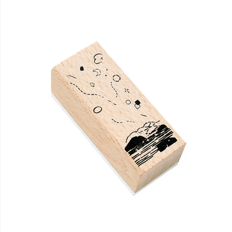 

Vintage Pieces natural series wooden rubber stamps for scrapbooking stationery DIY scrapbooking wooden stamp