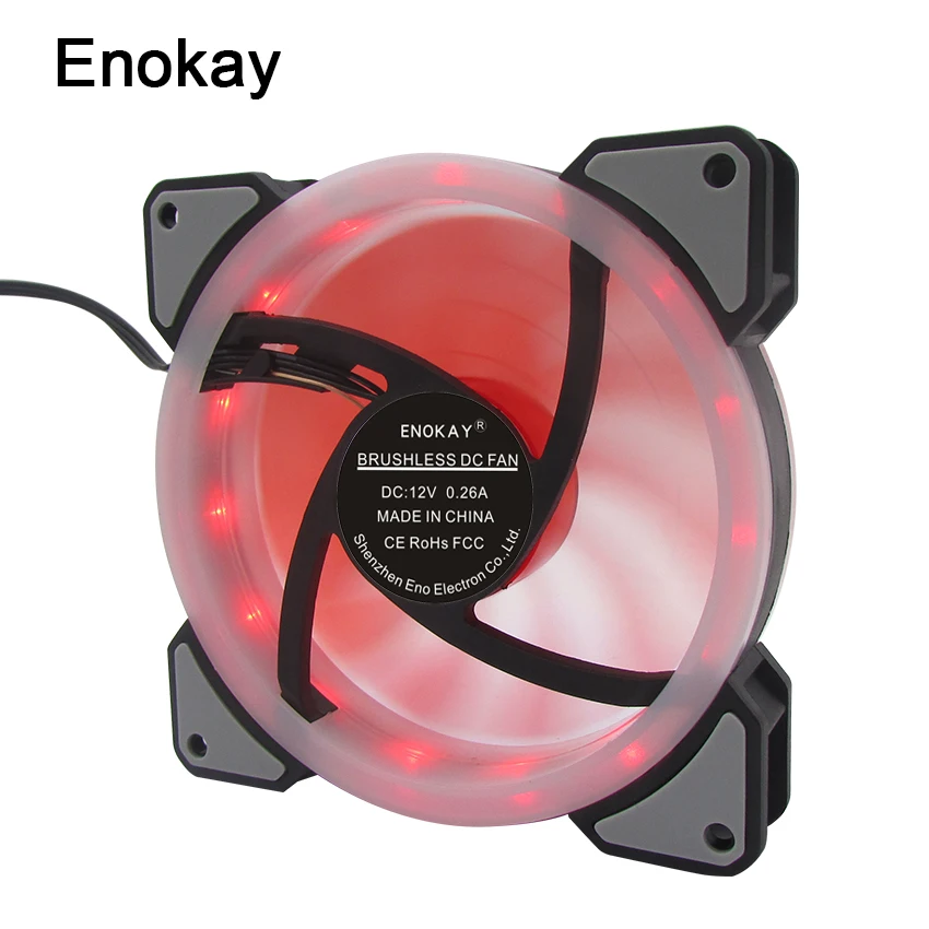 Оптовая продажа 3 Pin 12025 RGB светодиодный вентилятор постоянного тока 120 мм 120x120x25