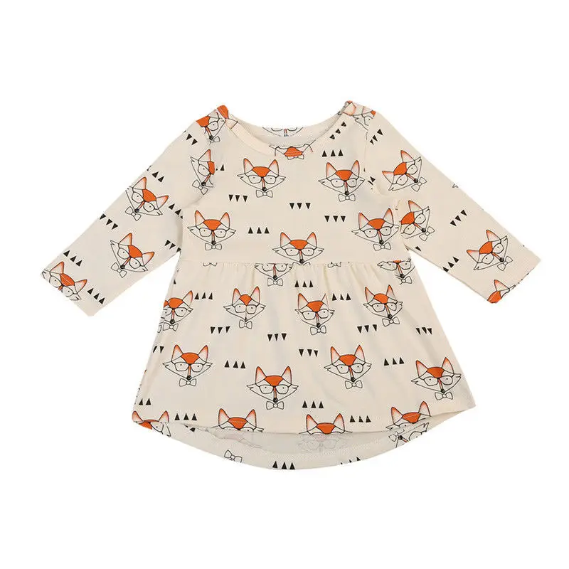 Pudcoco 2019 Brand New Toiddler Baby Girl Cartoon Long Sleeve T-shirt Clothes Casual Dress 0-4Y | Детская одежда и обувь
