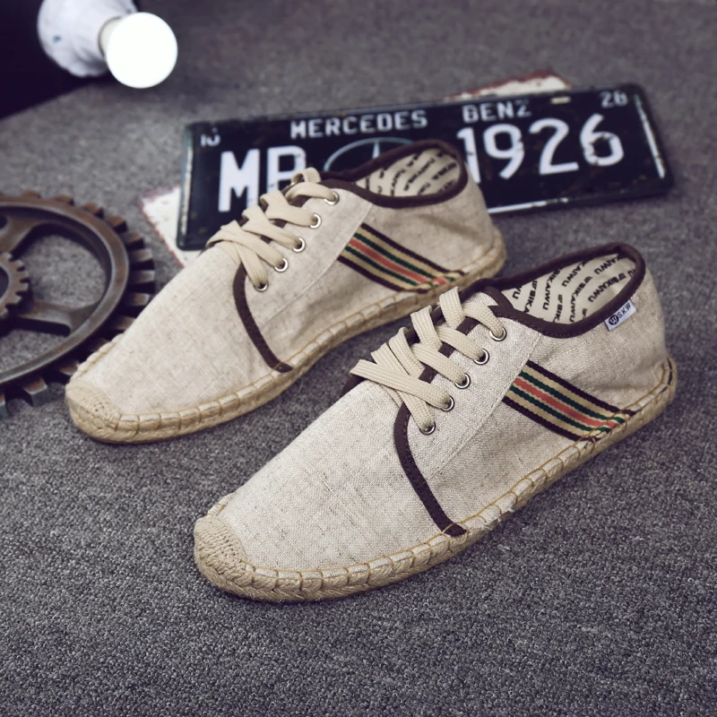 Buono Scarpe/эспадрильи; женская и мужская обувь на плоской подошве в рыбацком стиле; парусиновые Лоферы без застежки; дышащие мокасины на плоской подошве с закрытым носком