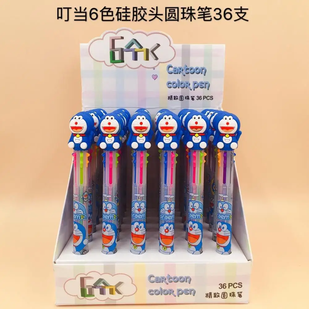 Шариковая ручка Doraemon 6 видов цветов 36 шт./лот шариковая с мультяшными животными