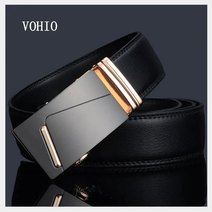 Ремень мужской из воловьей кожи с автоматической пряжкой длиной 130 140|automatic buckle|belt