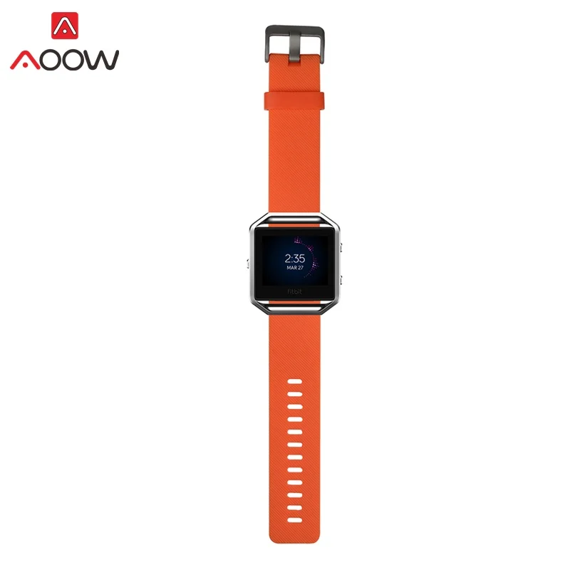 AOOW ремешок для часов Fit-bit blaze Quick Release мягкий резиновый силиконовый Дайвинг Спорт Водонепроницаемый замена Смарт-часы ремешок