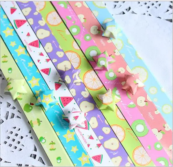 400pcs as picture 400 шт., бумажные сверкающие складные подарочные изделия с изображением счастливой звезды, креативные бумажные изделия для рукоделия, оригами, бумажные материалы для украшения квиллинга - Цвет: 400pcs as picture