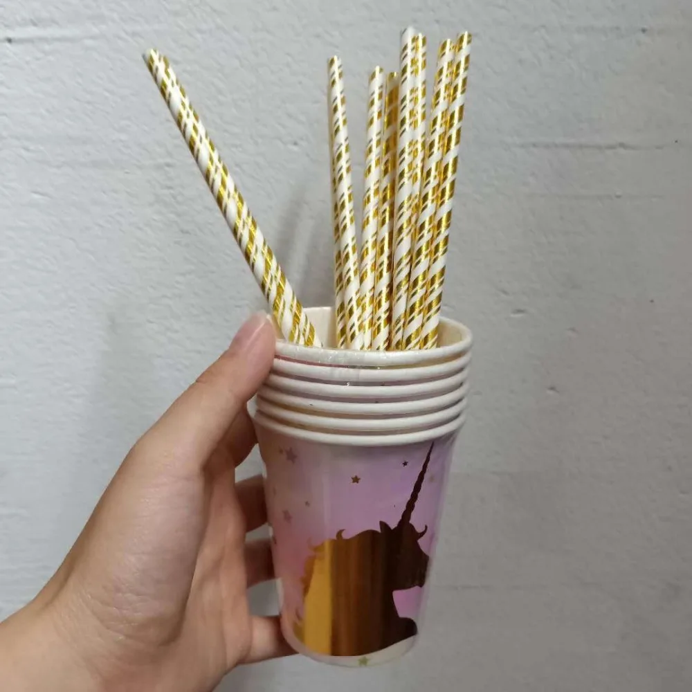 Набор одноразовой посуды в виде единорога|Одноразовая посуда для вечеринок| |