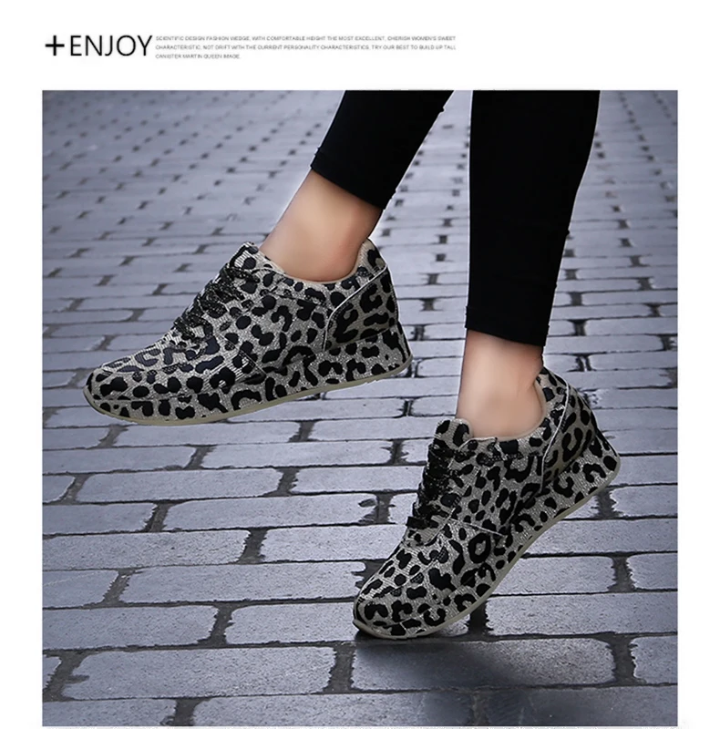 Dropshipping Women Casual Shoes Sexy Leopard Print Women Sneakers Shoes Zapatos De Mujer Sapato Feminino XXZ63