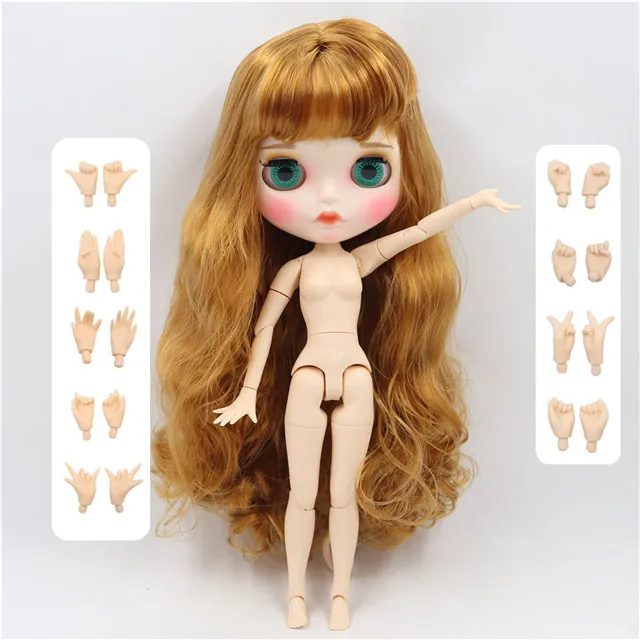 joint doll 1/6 bjd ледяная фабрика blyth кукла bjd шарнир тела белая кожа bjd 30 см матовый лица резные губы с бровей индивидуальные лица - Цвет: joint doll