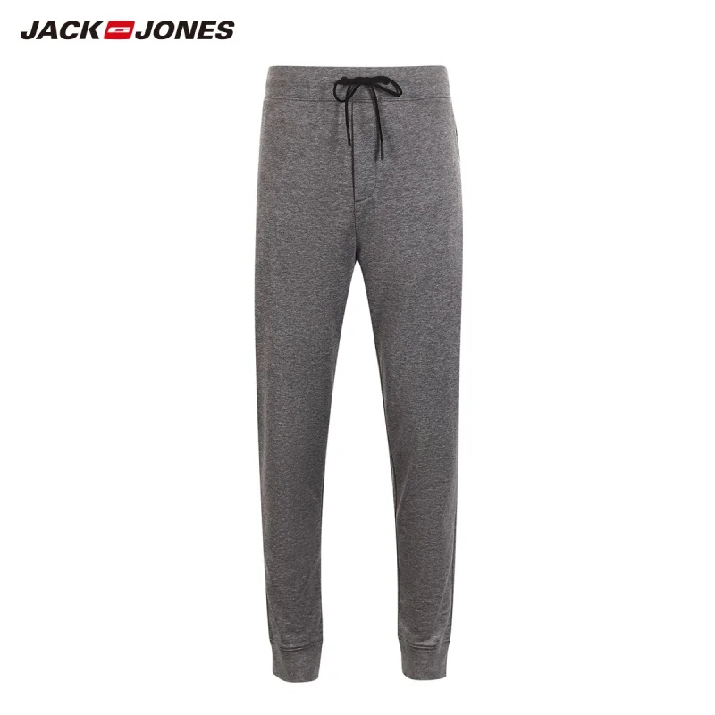 JackJones Для мужчин тянущиеся женские Jogger Штаны с карманами на молнии Для мужчин костюмы зауженного кроя из впитывает пот и Штаны Для Мужчин's Фитнес брюки 219214503