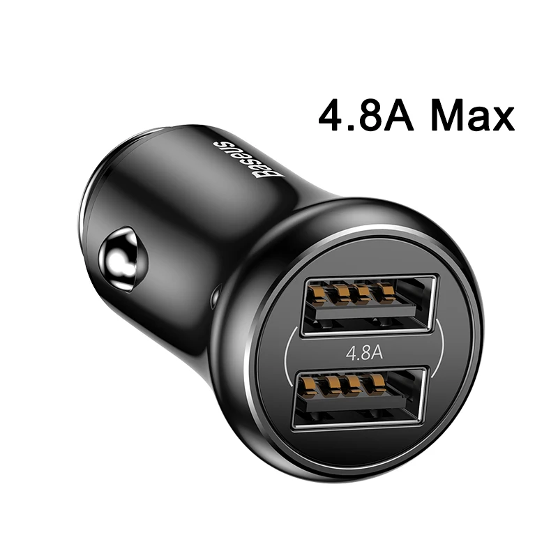 Black Baseus Quick Charge 3,0 USB Автомобильное зарядное устройство QC QC3.0 Turbo Быстрая зарядка двойное автомобильное USB зарядное устройство для iPhone Xs X Xiaomi Mi мобильного телефона - Тип штекера: Black