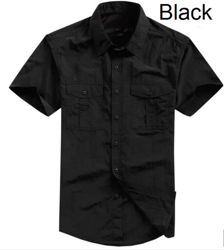 Тактическая быстросохнущая Мужская рубашка с коротким рукавом для активного