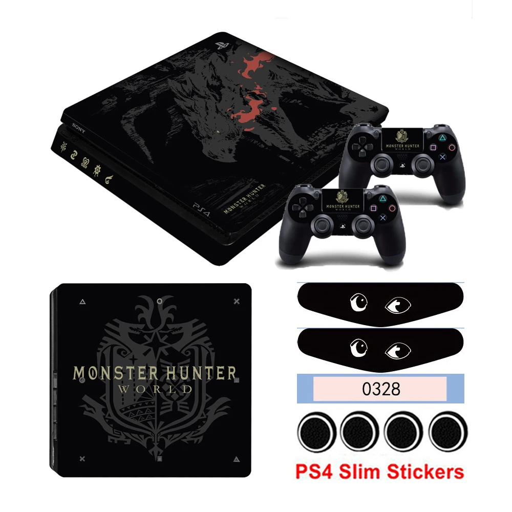 Для Playstation 4 тонкая консоль и контроллер наклейки для геймпада PS4 тонкие виниловые
