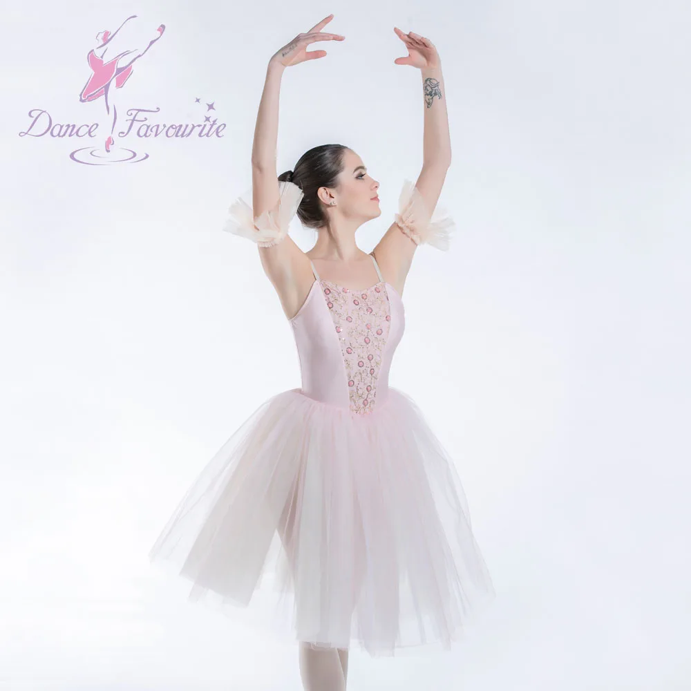 Бледно-розовая романтичная Балетная пачка для девочек и женщин балетная