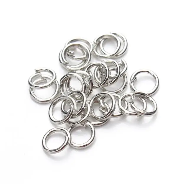 rhodium plated color Прыжок моды Разделение кольца KC Золотой/Серебряный/пистолет черный Цвет открытия соединения колец подходит для ювелирных изделий орнамент 3/4/5/6/7/8/10/12 мм - Цвет: rhodium plated color
