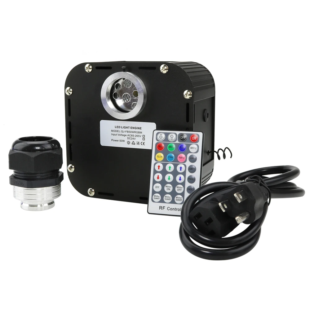 Оптоволоконный светильник RGBW 50 Вт с поддержкой DMX512 драйвер двигателя ptic 0 и
