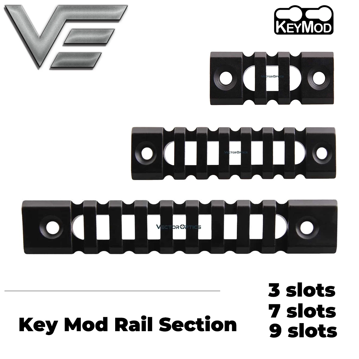 Вектор Оптика Keymod Пикатинни секции 3 7 9 слотов Легкий для ключа мод Handguard системы